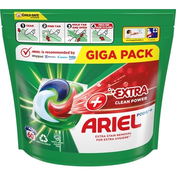 Ariel +Extra clean kapsle 60 PD