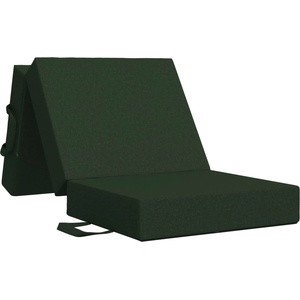 vidaXL Сгъваем диван легло 75 x 67 x 45 см Тъмнозелено (900163)