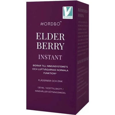 Nordbo Elderberry Instant 120 ml (Extrakt z černého bezu + zinek)