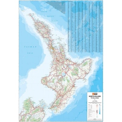 ITMB Publishing nástěnná mapa New Zealand North Island (Nový Zéland-severní ost