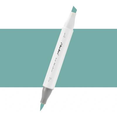 Lihová fixa OHUHU oboustranná Brush & Chisel, Dolphin Blue (BG5)
