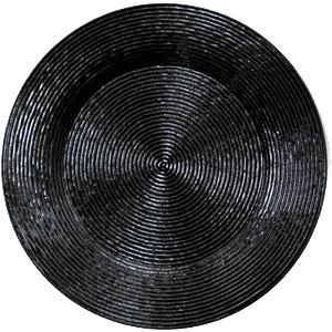 Horecano HORECANO-Подложна чиния с брокатен ефект ф33cm ЧЕРНА (HC-93947) 194602-4 (0193947)