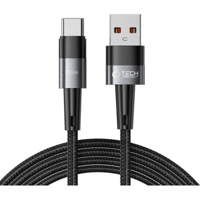 Tech-Protect Кабел Tech-Protect UltraBoost, USB-C към USB-C, 66W, 6A, 2m, сив
