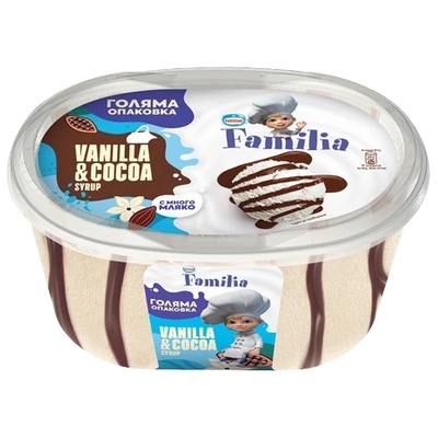 Nestle Familia Сладолед ванилия с какаов сироп 461г