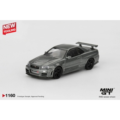 MINI GT Nissan Skyline GT-R Dark Metal Gray (NISMO BNR34 CRS Version) blistr 1:64