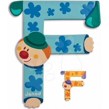 Janod drevené písmenko F lepiace oranžové