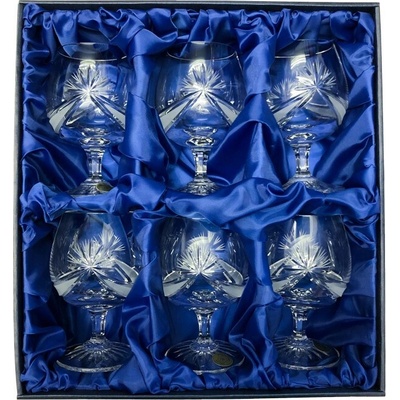 ONTE CRYSTAL Broušené skleničky na rum brandy koňak Mašle Počet sklenic 6 sklenic v dárkové sadě 250 ml