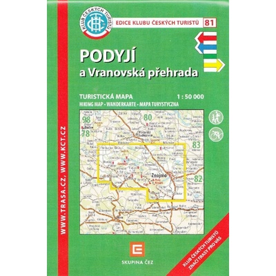 KČT 81 Podyjí, Vranovská přehrada 1:50 000/ 9. vydání 2023