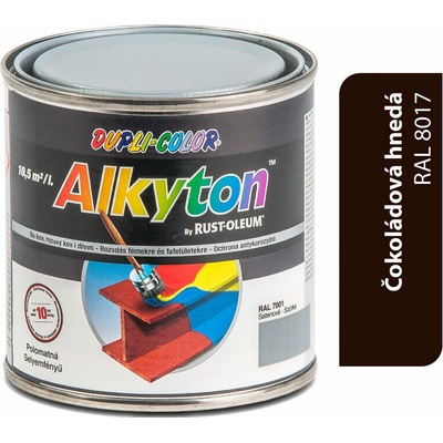 Rust Oleum Alkyton RAL 8017 čokoládovo hneda polomat, hladký polomat obsah 0,25l