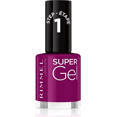 Rimmel Super Gel гел лак за нокти без използване на UV/LED лампа цвят 025 Urban Purple 12ml