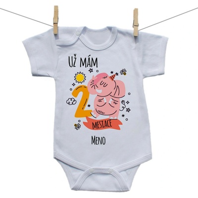 Boodyy Body s krátkym rukávom Už mám 2 mesiace so zvieratkom