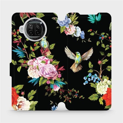 Pouzdro Mobiwear parádní flip Xiaomi MI 10T Lite - VD09S Ptáčci a květy