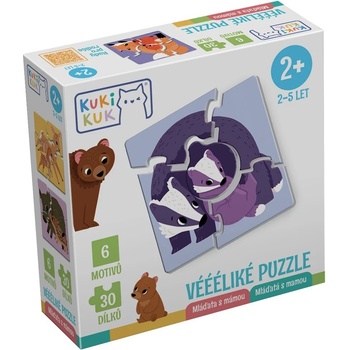 Efko KukiKuk Veľmi veľká skladačka Mladé s mamou 30 dielov