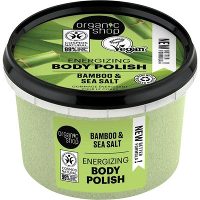 Organic Shop Energizing Body body scrub polish bamboo & sea salt 250 ml