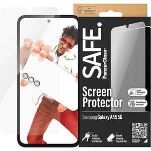 Panzer Стъклен протектор Safe за Samsung Galaxy A55 5 G, Recycled Glass, UWF, Черен