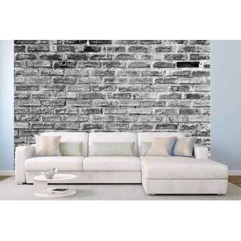 DIMEX ART s. r. o Самозалепваща се флизелинова фототапета сив тухлен фон 375 x 250 см