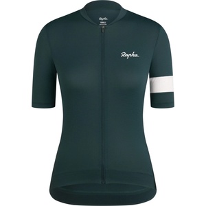 Rapha Дамска фланелка с къс ръкав за колоездене Rapha Women's Core Lightweight Jersey Cycling jersey - Forest Green / White - размер XS (156-2651-0512)