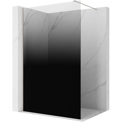 Mexen Kioto душ-панел Walk-in 120 x 200 cm, омбре черна 8 mm, четкан никел - 800-120-101-97-76 (800-120-101-97-76)