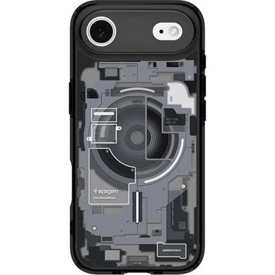 Spigen iPhone Air SPIGEN ULTRA HYBRID ZERO ONE Пластмасов удароустойчив капак за телефон MagSafe, черен ACS10058 (ACS10058)