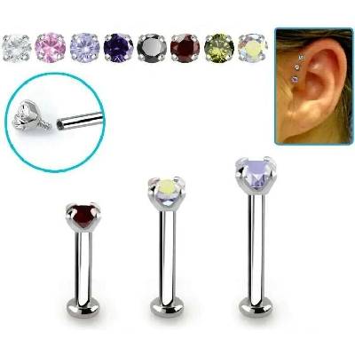 InfinityPierce Labret se zirkonem různých délek TLBCZIN