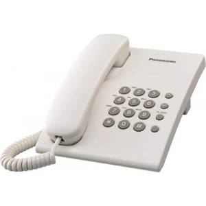 Телефон Panasonic KX-TS500 Бял (KX-TS500) Телефонни апарати
