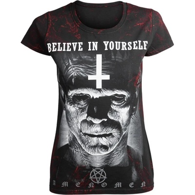 AMENOMEN Дамска тениска amenomen - frankenstein - omen088da allprint red