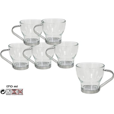 BERGNER Hrnček na espresso sklenený 6 x 170 ml