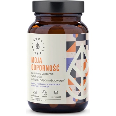 Aura Herbals Имунитет (билкова формула с ехинацея, джинджифил, чесън и морски зърнастец) 60 капсули | Aura Herbals (612027 AH)