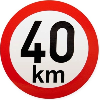 Samolepka rychlost 40 km, průměr 200 mm