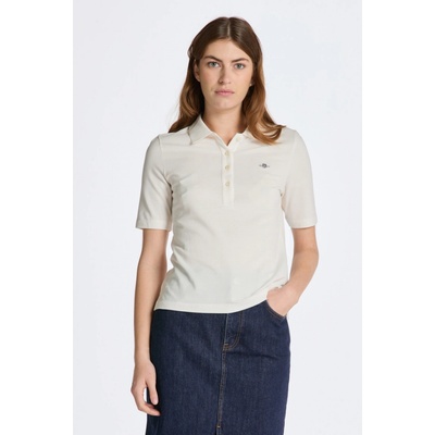 Gant SLIM SHIELD SS PIQUE POLO EGGSHELL