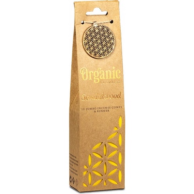 Organic Goodness Santálové dřevo vonné kužílky 12 ks