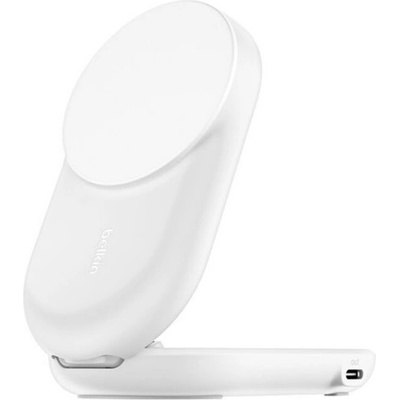 Belkin BOOSTCHARGE PRO настолно зарядно устройство 2 в 1, 25 W, Qi2, БЯЛО WIZ039KQWH (WIZ039KQWH)