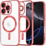 Techsuit Калъф за iPhone 16 Pro Max - Luxury Crystal MagSafe - Червен (KF2335134)