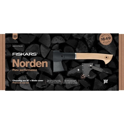 Fiskars Къмпинг сет: Брадва за къмпинг Norden N7 и предпазител за острието (FS 1051147)