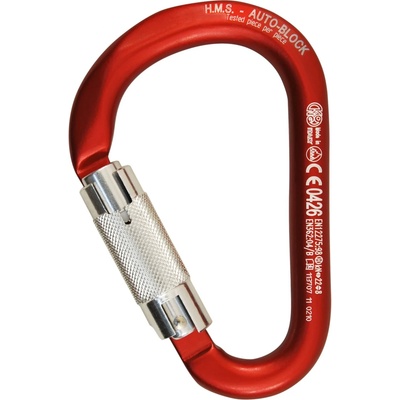 Kong HMS карабинер Kong HMS Classic Autoblock HMS carabiner - Red / Silver / Silver (323-0179-0111)