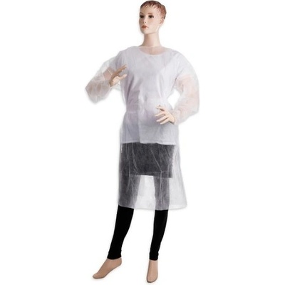 PROFOD PD-GOWN-W / Jednorázový návštěvnický plášť - bílá 115x137 cm (prof_1105)