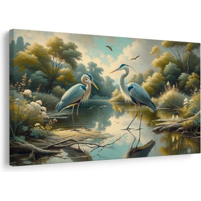 Obraz volavky u vody - 90x60