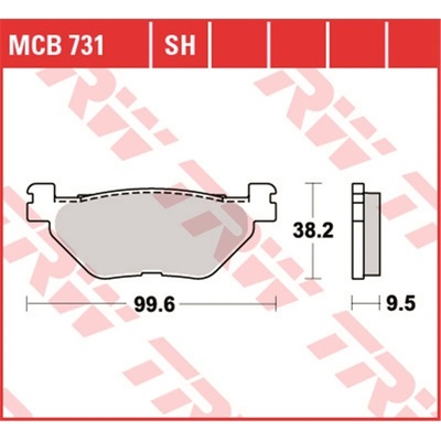 Zadní brzdové destičky TRW / Lucas Yamaha TDM 900 , A ABS 2007 - 2013 – Zbozi.Blesk.cz