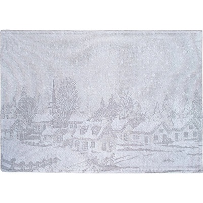 SCANquilt prostírání motiv Lurex zima šedostříbrná prostírání 30x45cm