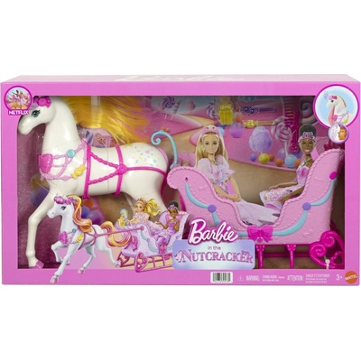 Barbie Louskáček saně s koněm