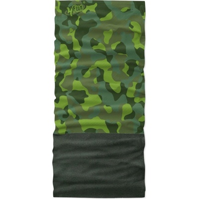 4Fun zateplená šatka Camu green polartec