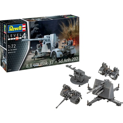 Revell Flak 37 88mm Sd.Anh.202 1:72
