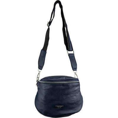 DIANA dámska crossbody koženková kabelka Tmavomodrá