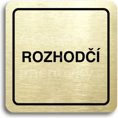 ACCEPT Piktogram rozhodčí - zlatá tabulka - černý tisk