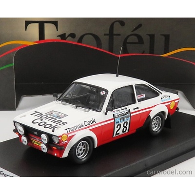 Trofeu Ford england Escort Mkii N 28 Rally Rac Lombard 1980 S.van Der Merwe F.boshoff Bílá Červená 1:43
