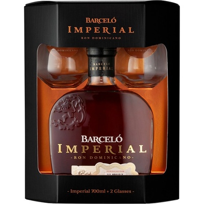 Barceló Imperial Aged 38% 0,7 l (dárčekové balenie 2 poháre)