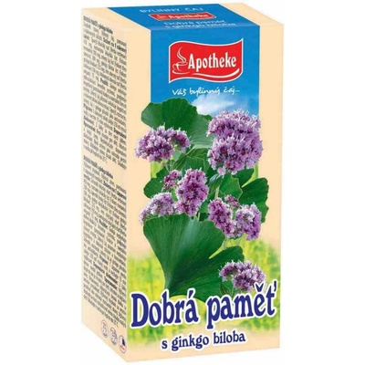 Apotheke Pro dobrou paměť s ginkgo bilobou čaj 20 x 1,5 g