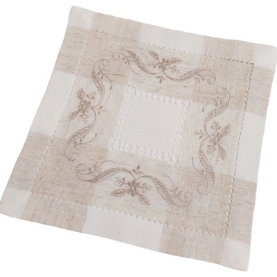 Raebel Vyšívaný obrus natur 224 biela Polyester 30x30cm