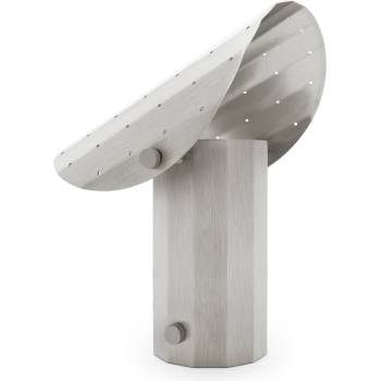 Kaspa Apolin Настолна лампа с перфориран абажур, 30 см, матирана стомана (41213104)