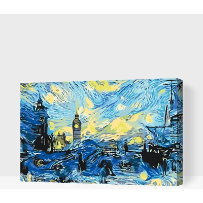 Vymalujsisam.cz Malování podle čísel Londýn Velká Británie Velikost 40 x 60 cm Rámování Na kartonové desce